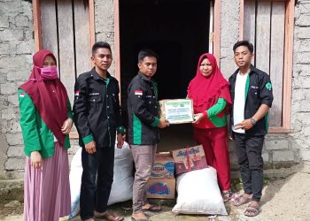 BEM IAI Kotamobagu Salurkan bantuan untuk Korban Banjir Bolsel